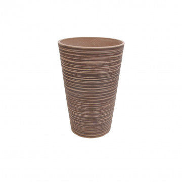 Vaso grande in fibra sintetica diametro 41 cm altezza 60 cm colore taupe