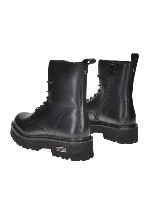 CLE103130 Stivale Slash 1814 Mid In Pelle Con Chiusura Doppia Lacci E Cerniera Tacco Alto 5 Cm Cult