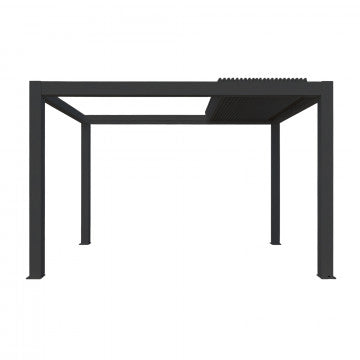 Pergola bioclimatica retrattile motorizzata con lamelle orientabili 400x400cm