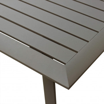Salotto 2 posti struttura alluminio taupe con imbottitura textilene