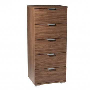 Mobiletto in truciolare bilaminato con 5 cassetti, 45x38x103 cm