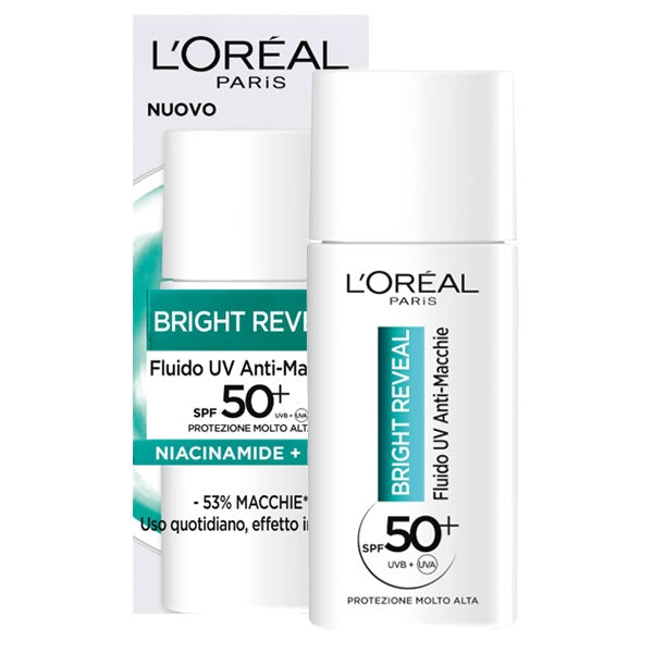 L'OREAL BRIGHT REVEAL FLUIDO UV ANTI MACCHIE SPF 50+ 50 ML