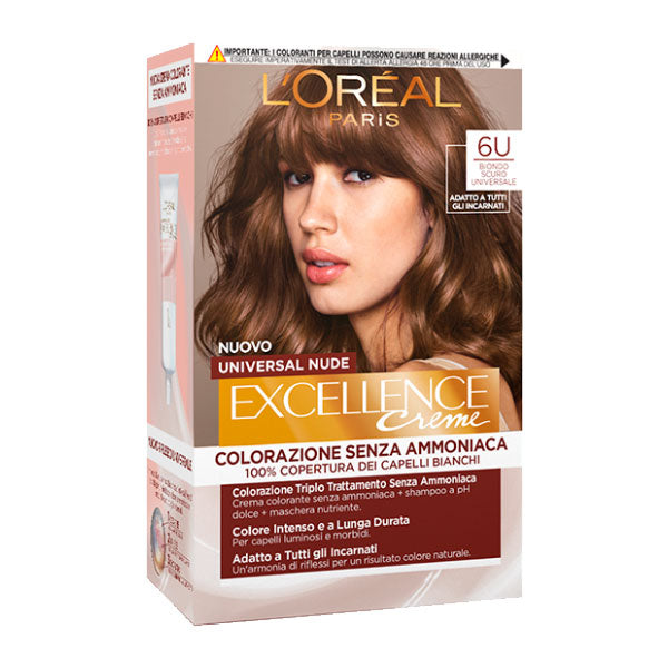 L'OREAL EXCELLENCE NO AMMONIACA BIONDO SCURO NUDE 6U
