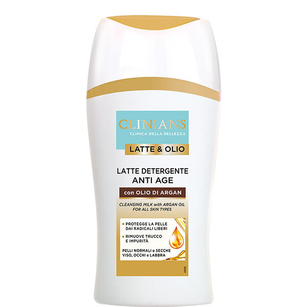 CLINIANS LATTE&OLIO LATTE DETERGENTE ANTI AGE ARGAN 200 ML