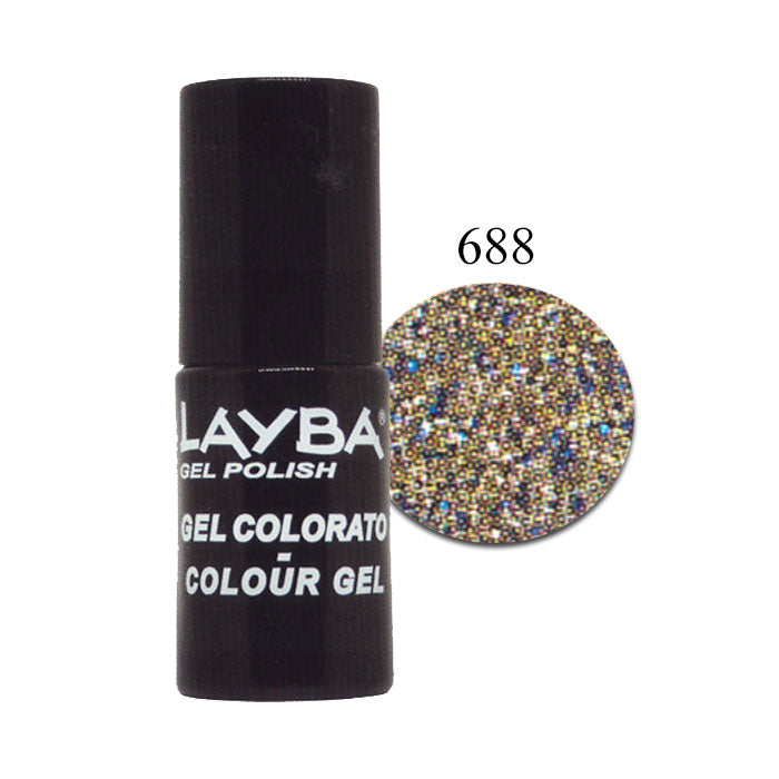 LAYLA LAYBA SMALTO SEMIPERMANENTE GEL POLISH BEIGE GLITTER 688