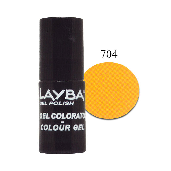 LAYLA LAYBA SMALTO SEMIPERMANENTE GEL POLISH ORANGE FLUO 704