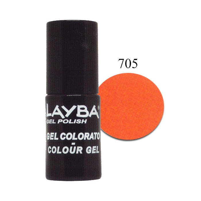 LAYLA LAYBA SMALTO SEMIPERMANENTE GEL POLISH CORAL FLUO 705