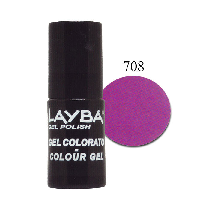 LAYLA LAYBA SMALTO SEMIPERMANENTE GEL POLISH VIOLET FLUO 708
