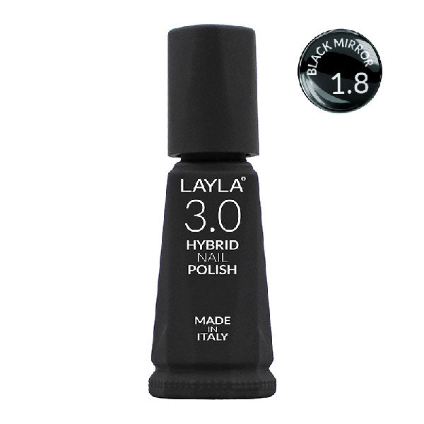 LAYLA 3.0 HYBRID NAIL POLISH BLACK MIRROR 1.8