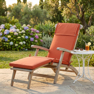 Cuscino rettangolare sfoderabile in poliestere idrorepellente 49x175 cm
