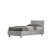 Letto singolo Ankel 80x190 cm grigio con rete a doghe, design moderno e raffinato per camere da letto eleganti.