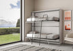 Letto a castello orizzontale Kando in bianco frassino con materassi, perfetto per ottimizzare lo spazio in ambienti piccoli.