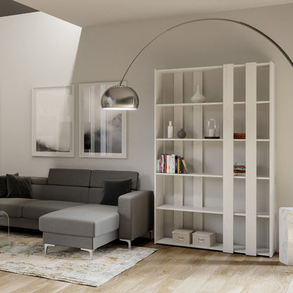 Libreria Kato Small: Variazioni di Stile per Spazi Compatti Librerie made in italy Hobby Shop Solution Libreria A Bianco Frassino 