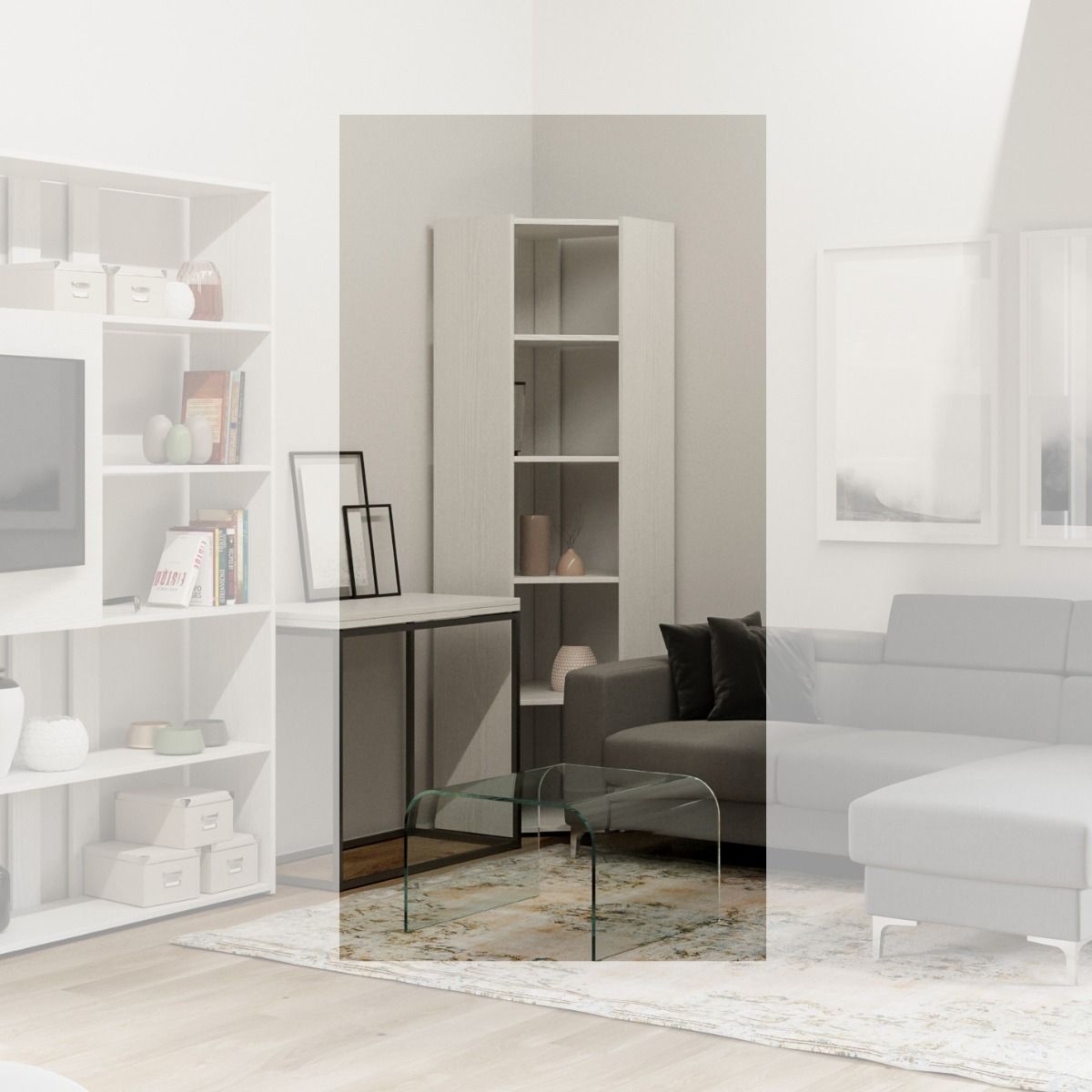 Librerie Angolari Kato A e B: Soluzioni Spaziali 60.3x204x60.3 cm Librerie made in italy Hobby Shop Solution   