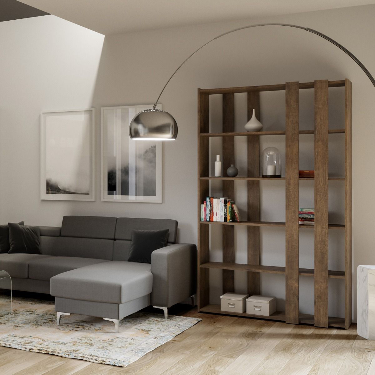 Libreria Kato Small: Variazioni di Stile per Spazi Compatti Librerie made in italy Hobby Shop Solution Libreria A Noce 