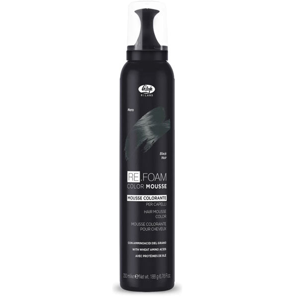 LISAP RE.FOAM MOUSSE COLORANTE CAPELLI NERO 200 ML