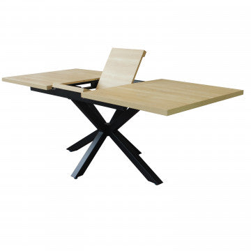 Tavolo allungabile con piano melamina e struttura metallo 160/200x90