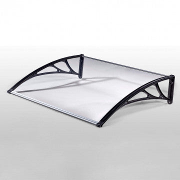 Pensilina trasparente in policarbonato 80x120 cm con braccetti ABS