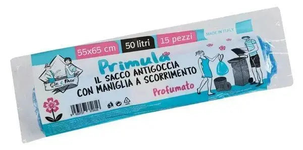 Sacco pattum.c/m.55x65(pz15)celeste Sacchetti spazzatura ELEPACKING   