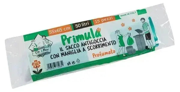 Sacco pattum.c/m.55x65(pz15)verde Sacchetti spazzatura ELEPACKING   