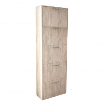 Scarpiera Molly 5 Ante Pino Chiaro 59x25x172h cm