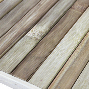 Tavolino in bamboo massello 90x45x45cm colore marrone naturale