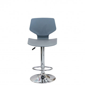 Sgabello regolabile metallo e plastica grigio cm 39,5 x 44,5 x 58/78 h