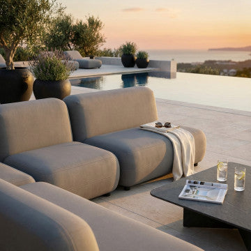 Divano in alluminio con cuscini 119x65x76 cm grigio scuro