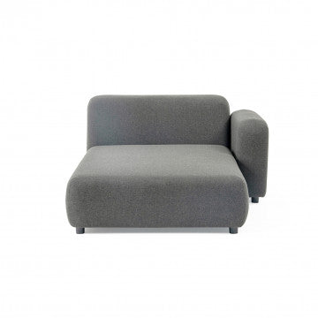 Chaise longue in alluminio con cuscini, 119x165x40 cm, grigio scuro