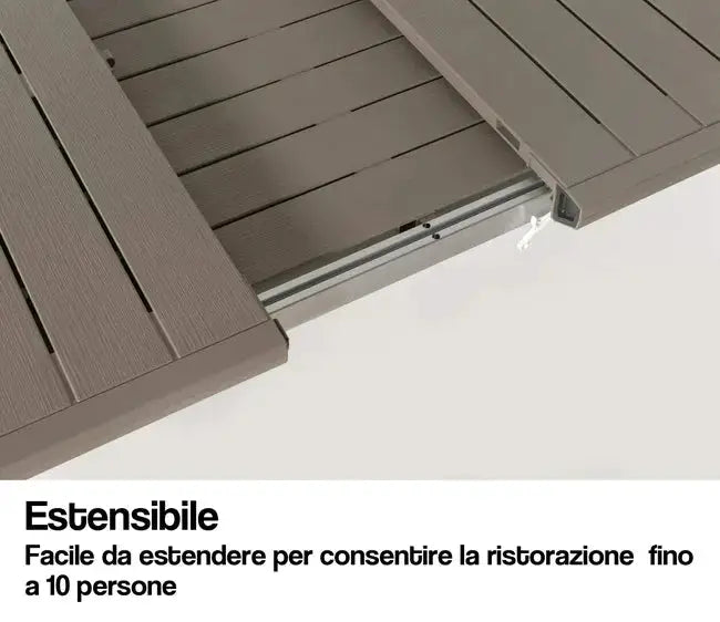 Tavolo Harmony Estensibile – 162/241 cm, 6/10 Persone, Effetto Legno