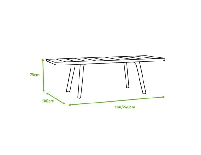 Tavolo Harmony Estensibile – 162/241 cm, 6/10 Persone, Effetto Legno