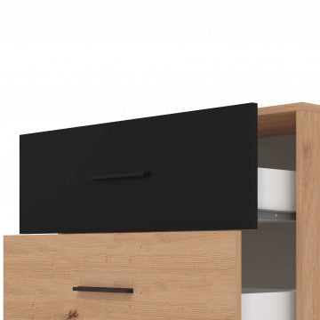 Comò 80,6x33,2x80,5 cm truciolare bilaminato rovere chiaro