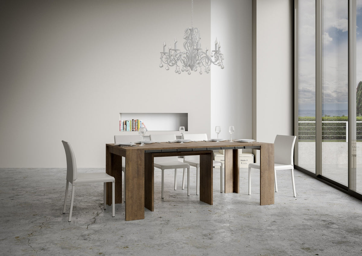 Consolle allungabile Mia diverse misure Consolle Italy Hobby Shop Solution 90x42/198 NOCE 