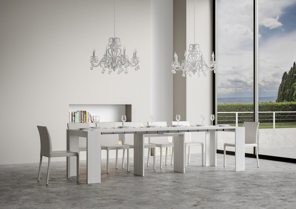 Consolle allungabile Mia diverse misure Consolle Italy Hobby Shop Solution 90x42/302 BIANCO FRASSINO 
