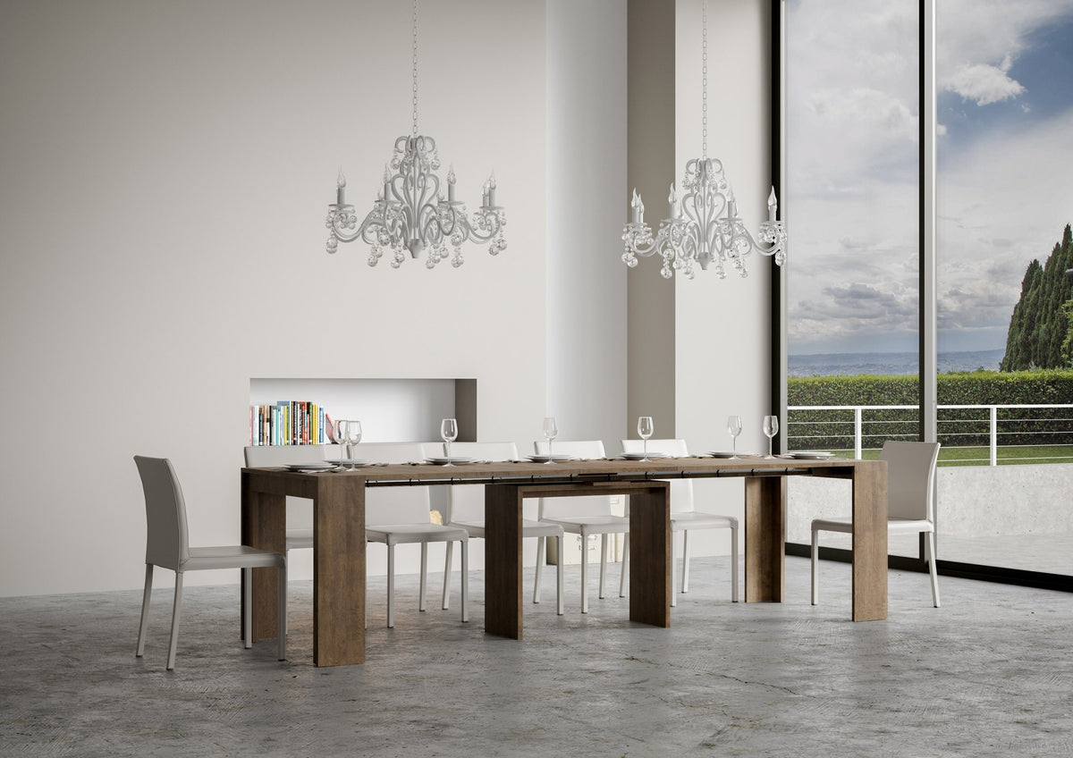 Consolle allungabile Mia diverse misure Consolle Italy Hobby Shop Solution 90x42/302 NOCE 