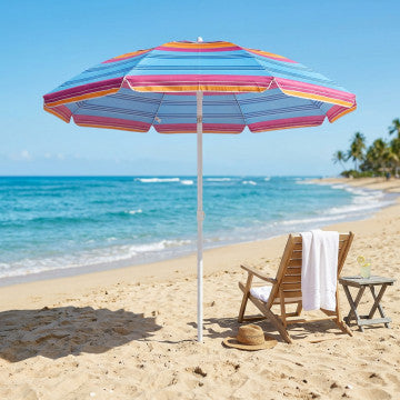Ombrellone spiaggia telo TNT diametro 2 m palo metallo 32 mm
