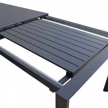 Tavolo alluminio allungabile 160/240 x 100 cm, altezza 74 cm