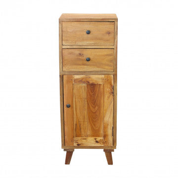 Mobiletto in legno di mogano marrone 35x30x95 cm