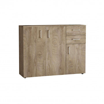 Mobile in truciolare bilaminato rovere chiaro 106x36x83cm