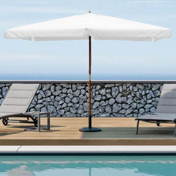 Ombrellone rettangolare 3x4 m telo poliestere 180 gr 8 stecche