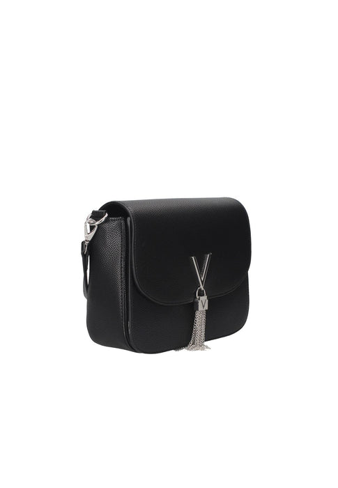 Borsa A Spalla Divina In Ecopelle Valentino Bags VBS1R404G25 Chiusura Patta Con Logo Metallico Tracolla Removibile