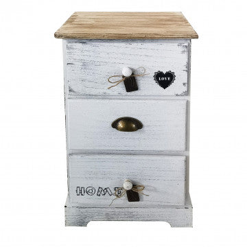 Mobiletto in legno con 3 cassetti 35x28x56 cm peso 4,2 kg