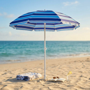 Ombrellone spiaggia diametro 180 cm palo metallo verniciato 32 mm