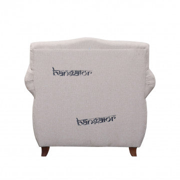Poltrona struttura legno mango, rivestimento in stoffa, 76x76x90 cm