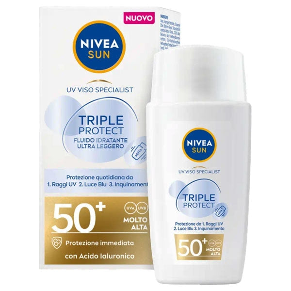 NIVEA SUN TRIPLE PROTECT CON ACIDO IALURONICO SPF 50+ 40 ML
