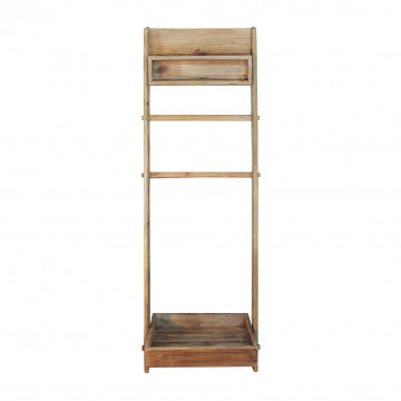 Scaffale da bagno in legno di pino riciclato 62x45x175 cm