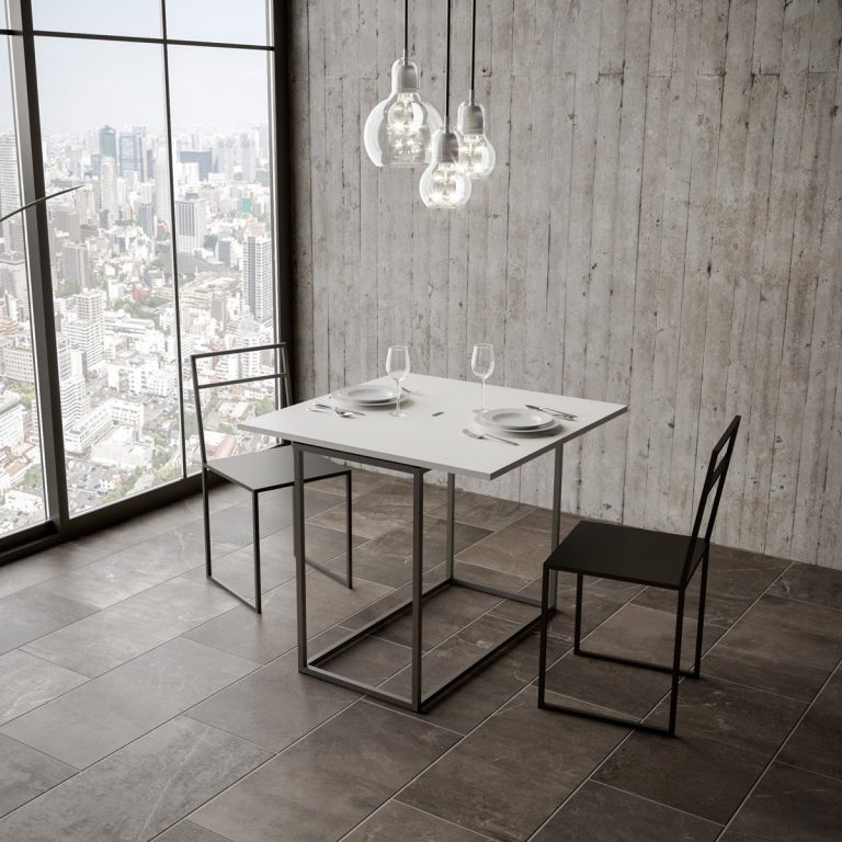 Itamoby Consolle Estensibile Moderna Libra in Antracite - 90x45/90 cm