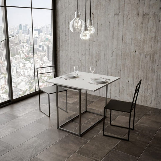 Itamoby Consolle Estensibile Moderna Libra in Antracite - 90x45/90 cm