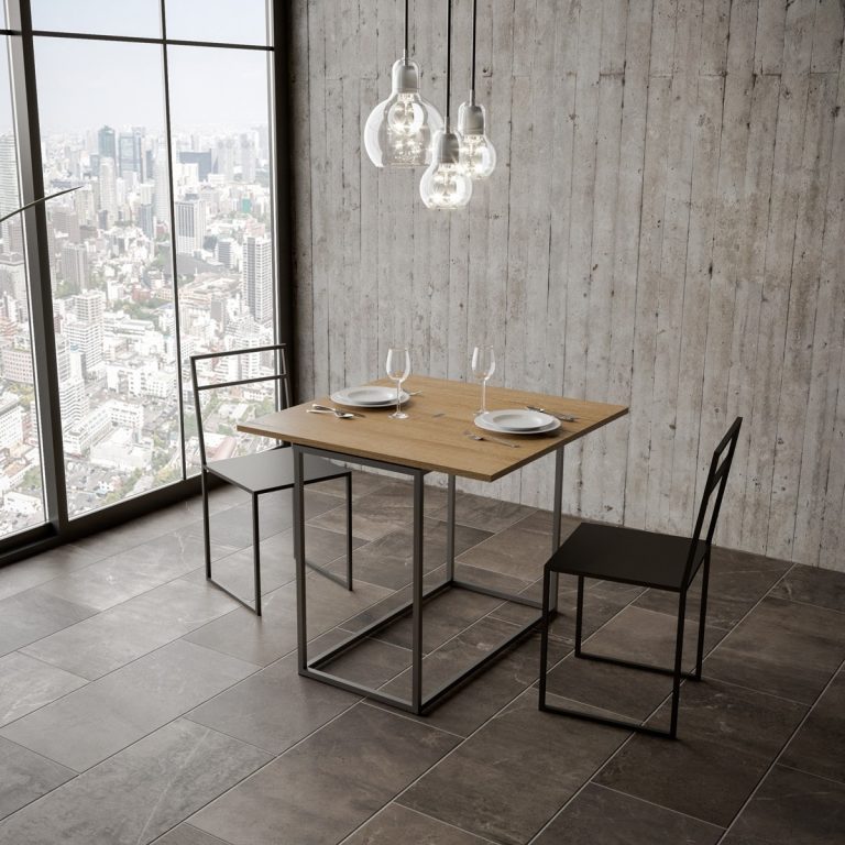 Itamoby Consolle Estensibile Moderna Libra in Antracite - 90x45/90 cm