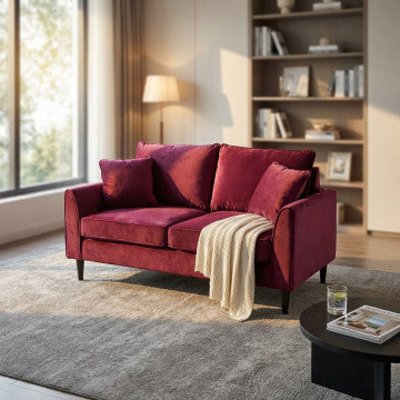 Divano 2 posti in velluto, 152 x 81 x 89 cm, 34 kg